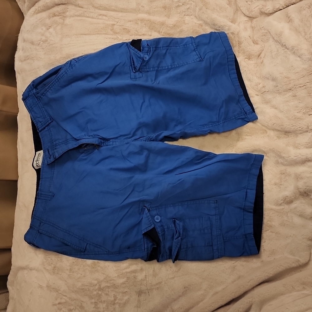 Men's Blue Cargo Shorts